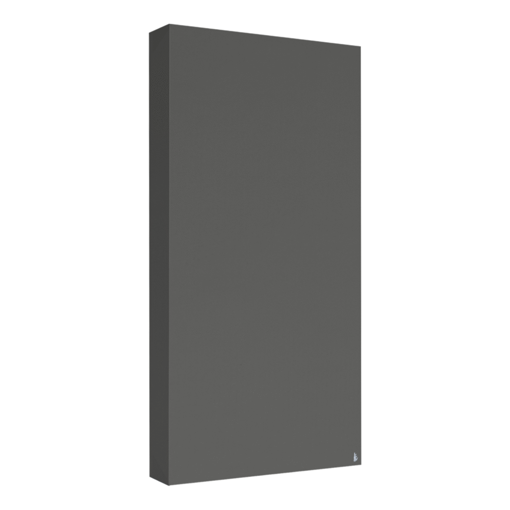 Absorbente Premium - un panel acústico en color Grey, formato de 100 × 50 cm, grosor de 11 cm, vista 3/4