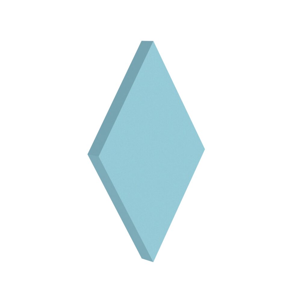 Basotect Foamly Diamond - 4, Pastel - Azul, Diámetro 60cm, 5cm