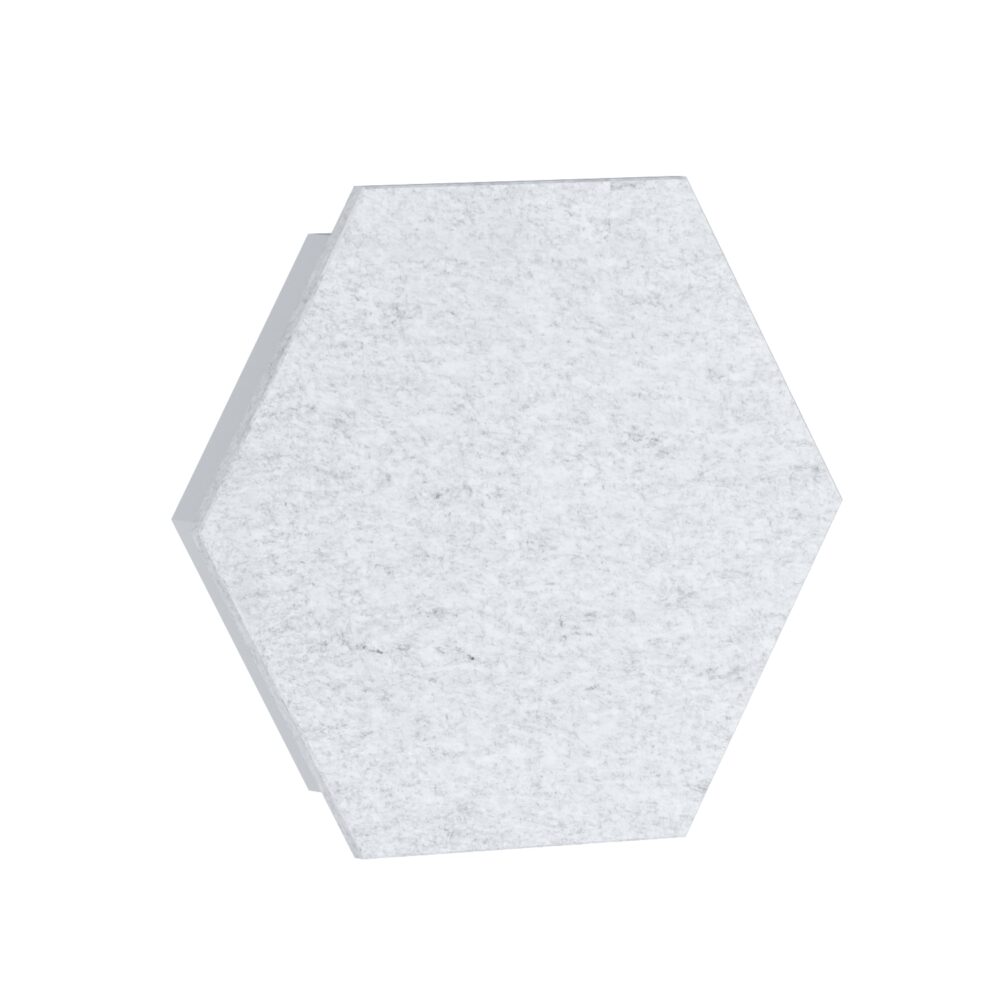 Panel acústico Pro.Felt E.5 Hexagon - 2. White Marble, E.XL.5: 658 mm x 569 mm