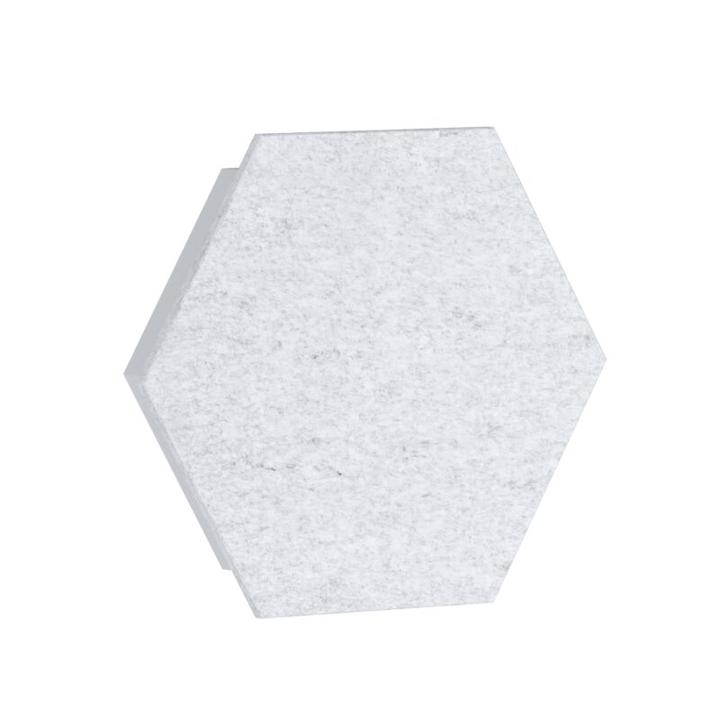 Panel acústico Pro.Felt E.5 Hexagon - 2. White Marble, E.XL.5: 658 mm x 569 mm