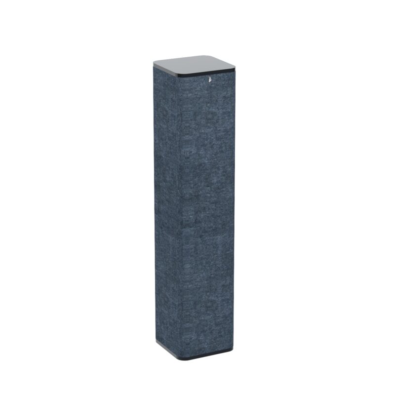 Tótem Echo Independiente - 13. Graphite, Cuadrado, Tablero de muebles negro con brillo, 1,5 m