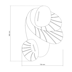 Resonance Bloom — dimensiones del panel acústico