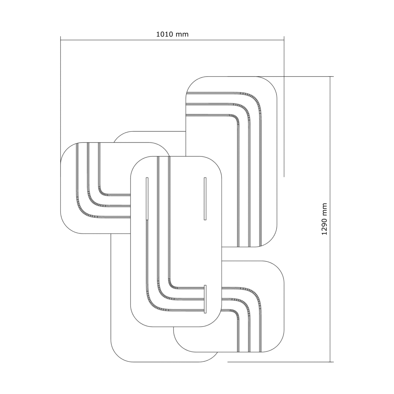 Resonance Metro — dimensiones del panel acústico