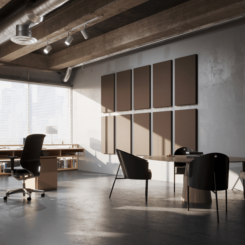 Una disposición regular de Absorbentes Standard en una sala de reuniones