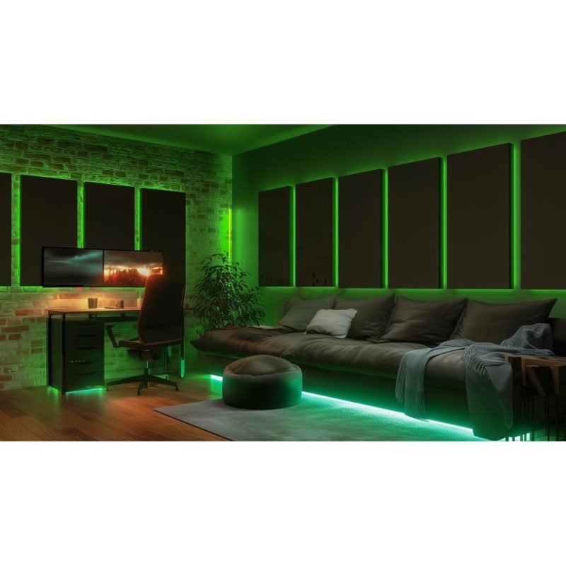 Retroiluminación de colores de un puesto gaming