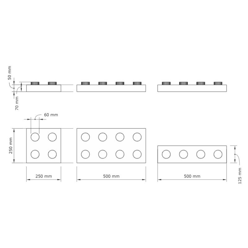 Una composición multicolor de Foamly Blocks en una sala de juegos
