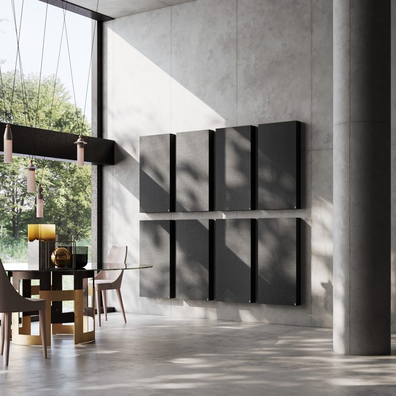Absorbente Premium en un salón - colores del tejido Premium en la zona de estar