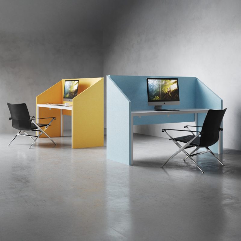 Pro.Felt DS.1 con paneles laterales de 140 cm en un open space