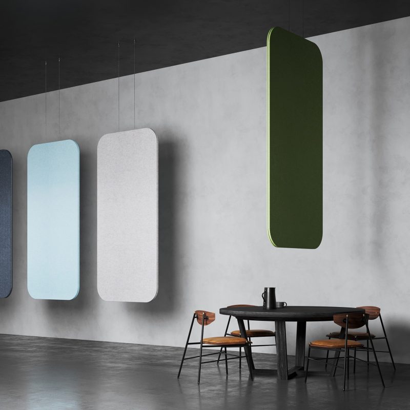 Un color Pro.Felt a juego con un interior tipo loft